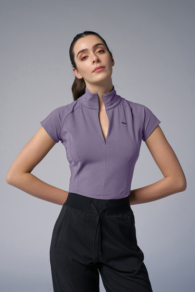 bilcee Γυναικείο κορμάκι P.Calm με κοντό μανίκι και γιακά για σέρφινγκ 4059