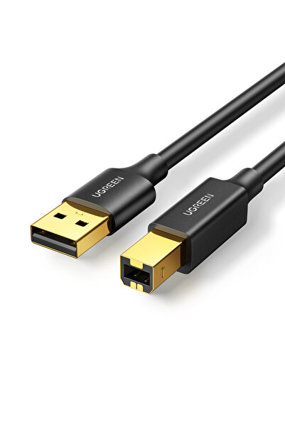 Ugreen USB-A - USB-B Yazıcı Tarayıcı Kablosu 1 Metre, Siyah, 20846