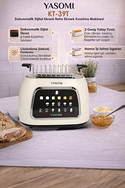 Yasomi KT-39T Retro Ekmek Kızartma Makinesi