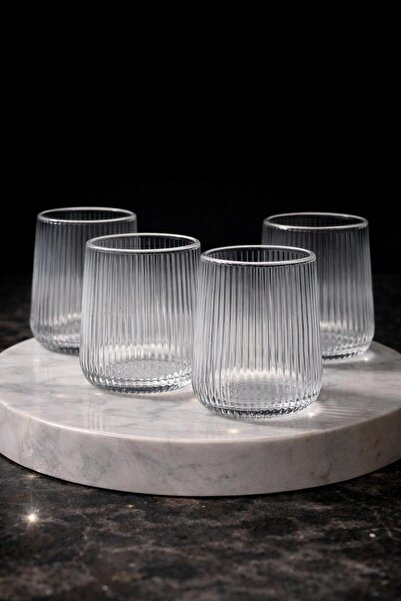 Maloria Nova Çizgili Kısa Bardak Takımı | 6'lı - 350ml