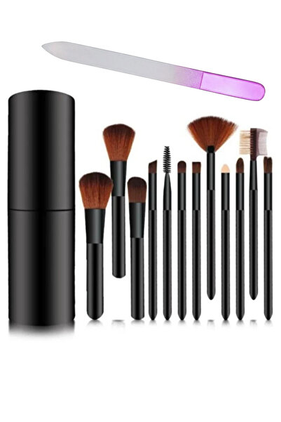 kevin coco Σετ 12 πινέλων μακιγιάζ - Μαύρο σε κυλινδρική θήκη (ΑΠΟΚΟΜΜΕΝΟ) κα...