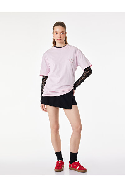 Koton Comfortable Fit Short Sleeve Crew Neck T-Shirt with Back Print