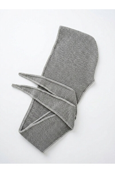 Wilka El Örgüsü Sophie Hood Kapüşonlu Atkı / Şal / Boyunluk – Vizon