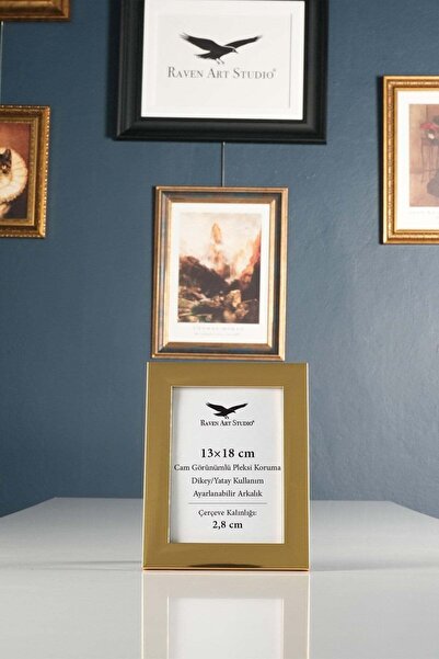 Raven Art Studio Ποτάλα 13x18 εκ. Χρυσό Πλαίσιο Εγγράφων Φωτογραφιών και Αφισ...