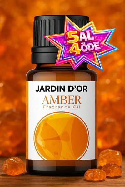 JARDIN D'OR Amber Esansiyel Uçucu Koku Yağı Buhurdanlık Yağı Difüzör Esansı O...