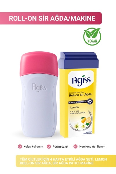 AGISS Kuru Tipleri Için,4 Hafta Etkili, Ağda Seti,limon Roll-on Sir Ağda,sir ...