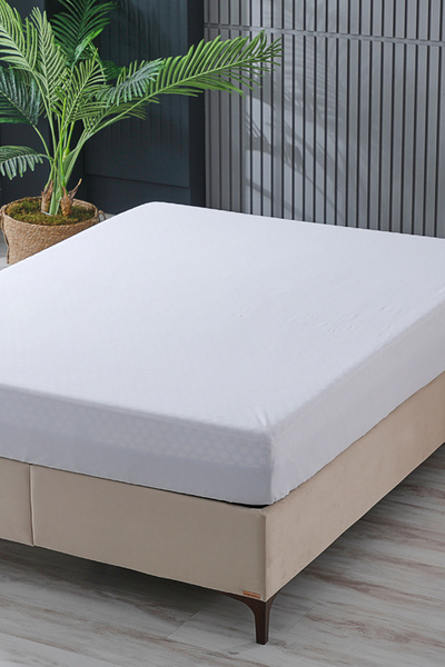 Doqu Home Softy Sıvı Geçirmez Fitted Alez 150 x 200 cm - Beyaz