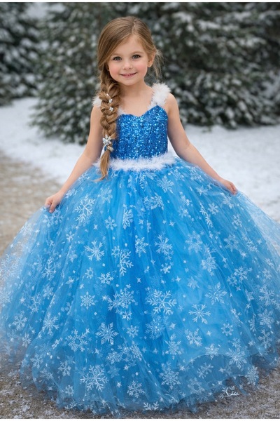 Elit Elsa kostümü TARLATANLI