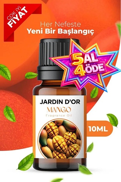 JARDIN D'OR Mango Esansiyel Uçucu Koku Yağı Buhurdanlık Yağı Difüzör Esansı O...