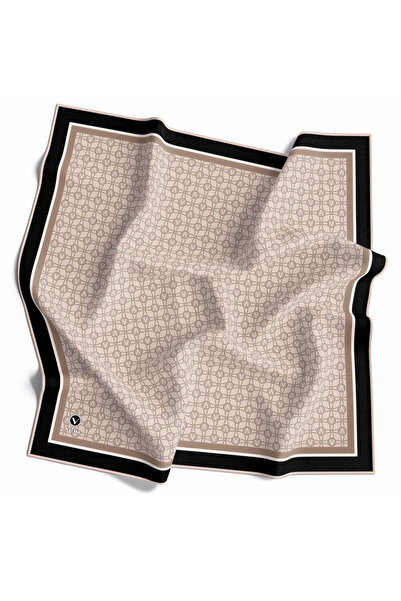 VİOLLA Twill V Desenli Bej Renkli 90x90 Eşarp (İpek İçermez) Dikim Şekli : El...