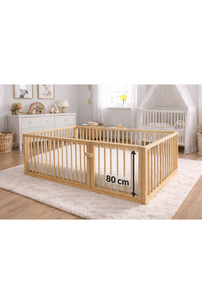 SRKYHOME CONSEPT 80 CM YUVARLAK ÇITALI BEBEK VE ÇOCUK KARYOLASI