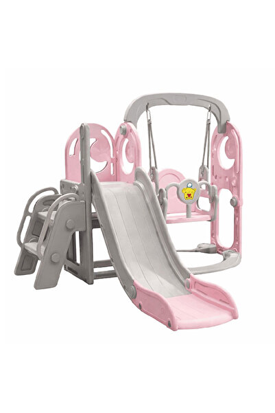 ALBADER 2-in-1 Kids Slide and Swing Set with Safety Belt, Indoor Outdoor Todd...