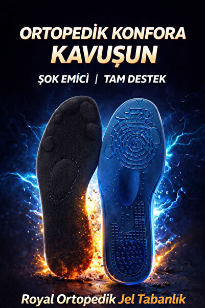 wicromed Jel Rahat Konforlu Ortopedik Destekli İç Tabanlık Yapışkanlı Nefes A...