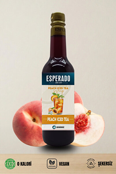 ESPERADO Şekersiz Sugar Free Şeftali Aromalı Ice Tea Base 1 9 Oranında 750 ml