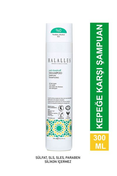 Halalles Kepeğe Karşı Şampuan - Sülfatsız & Vegan Formül 300 ml