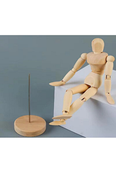 Genel Markalar Ahşap Sanat Manken 30cm Esnek Eklemli 16 Hareketli Model