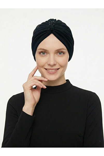 elysianfidan Design Tulle Cristal Piatră Brodat Căptușit cu două fețe Turban ...