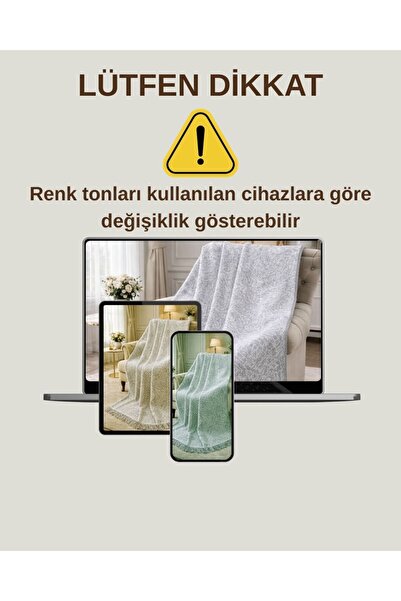 Özlü Home Lüks Pamuklu Koltuk-çekyat Örtüsü 170x220 Bej Çift Taraflı Terletmez Kaymaz Toplanmaz