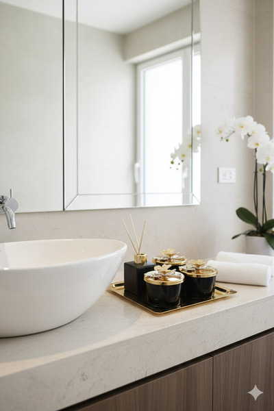 Sim hediyelik Banyo Dekor Seti / SİYAH VE ALTIN RENK