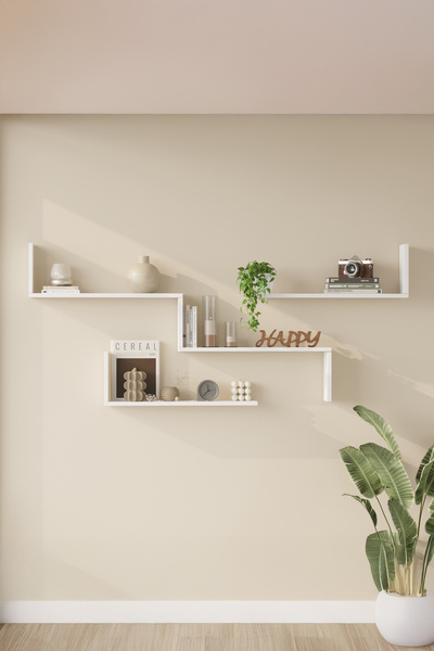 Yurudesign Shelf 28 Duvar Rafı Beyaz WL28-W
