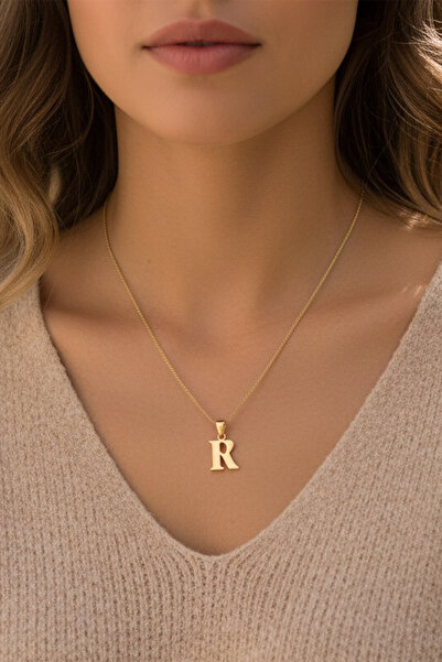 XUPING JEWELRY STİL İNCİSİ/XUPING JEWELRY R DÜZ HARF KOLYE