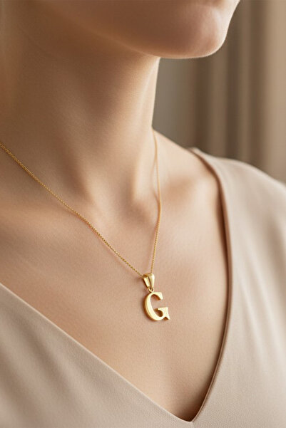 XUPING JEWELRY STİL İNCİSİ/XUPING JEWELRY G DÜZ HARF KOLYE