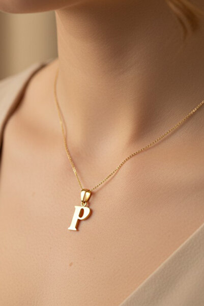 XUPING JEWELRY قلادة على شكل حرف P مسطحة من ستايل إنسي/مجوهرات شوبينغ