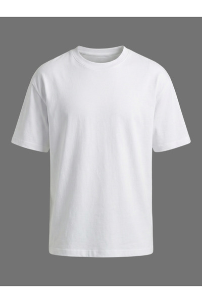 WAMOSSALAPLI Oversize Fit Kalın Dokulu Siyah Tsirt