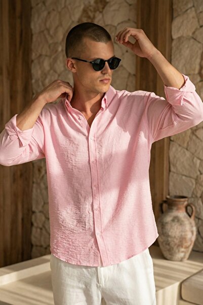 MADZEYMODA Premium muška košulja u puder boji