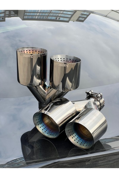 AKRAPOVİC 100 MM TİTANYUM ÇİFTLİ EGZOZ UCU SETİ