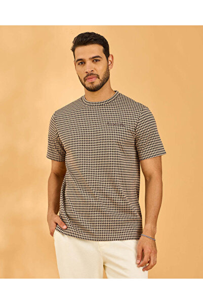 REDTAG تي شيرت جاكار أخضر للرجال