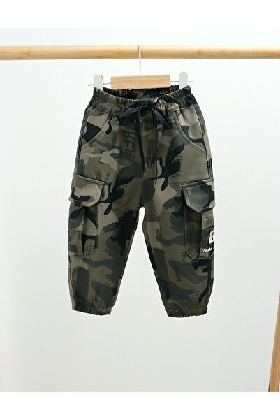 MiniKids Pantaloni imblaniti ARMY kaki