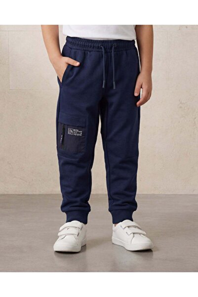 REDTAG Boys Plain Navy Fit Jacquard Set