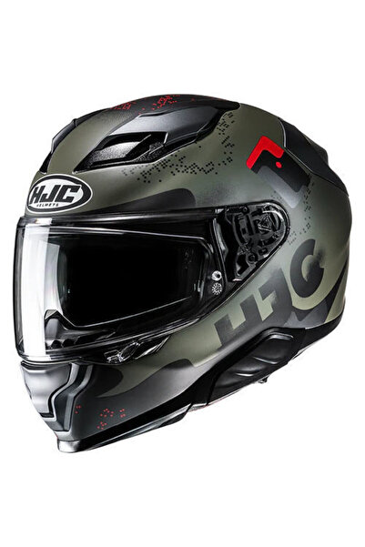 HJC F71 Faco MC1SF Kapalı Motosiklet Kaskı Askeri Yeşil