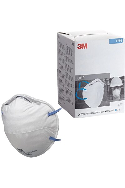 3M 8810 Προστατευτική Μάσκα FFP2, Σχήμα Κυπέλλου, για Σωματίδια, 20 τεμάχια/κ...