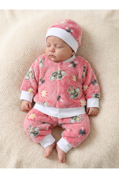 MiniKids Set 3 piese, Super Cocolino, albinute ciclam