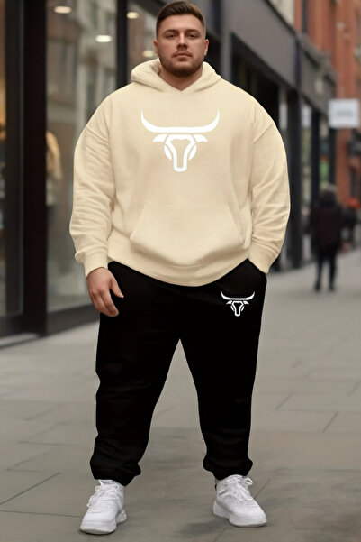 Flaubert Falubert-Men's Printed Jhu Large Size Sweatahirt -Sweatpants 2-Piece...