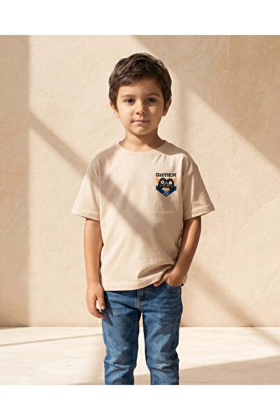 REDTAG تيشيرت أولادي بيج فضفاض برقعة مطاطية