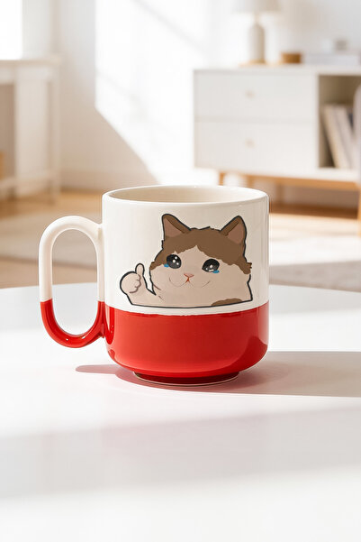 BB TRADE Cat Design Ceramic Printed Pro Mug 330ml