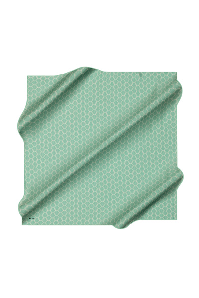 Aker Water Green 90X90 Silk Crepe Satin Scarf