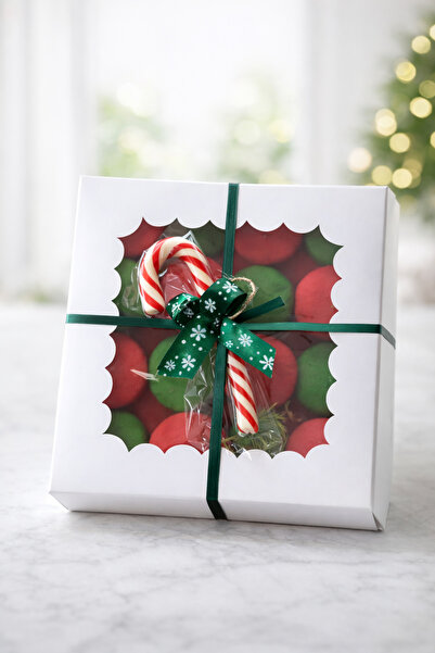 Ege Concept Life Asetat Pencereli Kurabiye ve Hediyelik Kutusu 20x20x3 - Past...