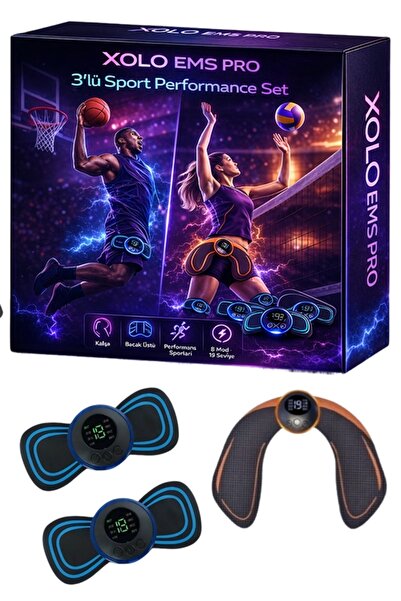 xolo Ems Pro 3’lü Sport Set – Kalça ve Bacak Üstü Kas Çalıştırıcı