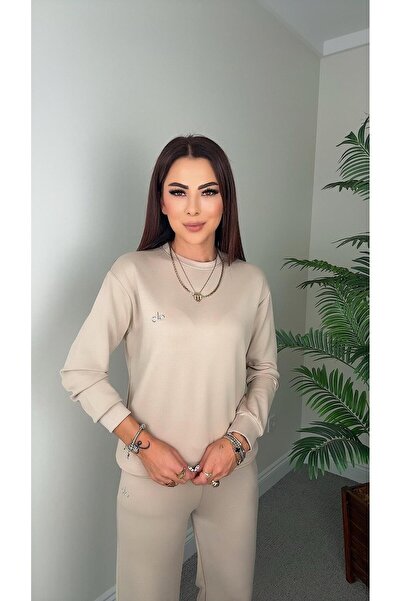 DİDEM GÜLTAKTI Norea Women's Basic Beige Double Set