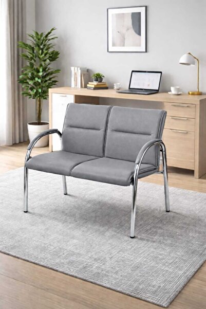 YRN OFIS Ofis ve Bekleme Alanları İçin Premium İkili Koltuk,Misafir koltuk– M...