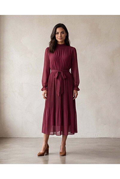 REDTAG فستان نسائي كاجوال باللون العنابي