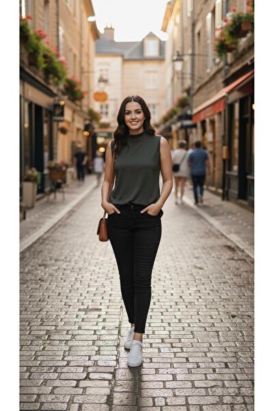 THEBEK Women's Sleeveless Body Zero Sleeve High Neck Badi Super Quality Turtl...