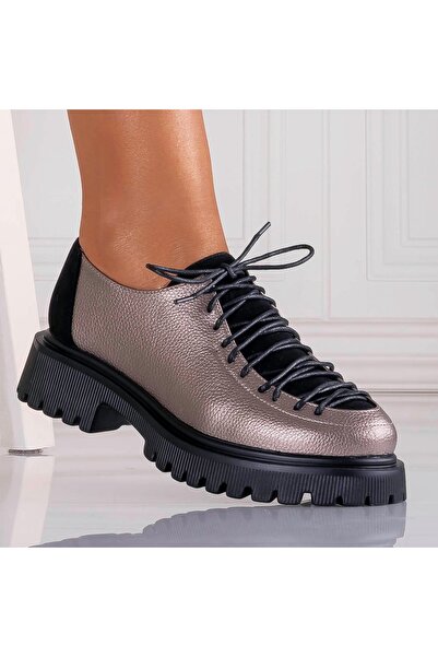 CAROLIE Women's casual shoes, grey, made of leather, Glenira, 38