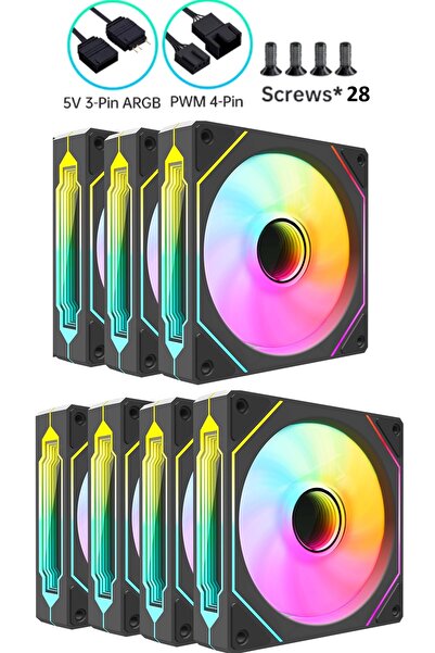 Archon Spectre Pro Argb 7X120Mm Silent Professional Argb Case Fan