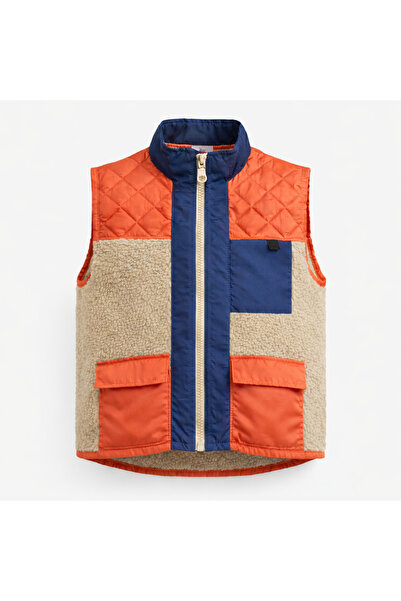 BALKABAĞI Lamb & Quilted Fabric Seasonal Boys' Vest (4-9 Years)