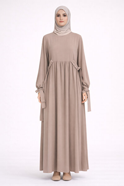 nevmira Side Tie Silk Dress